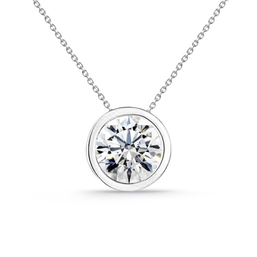 Halskæde Diamant Sharon 0.10-0.50Ct Solitær Hvidguld