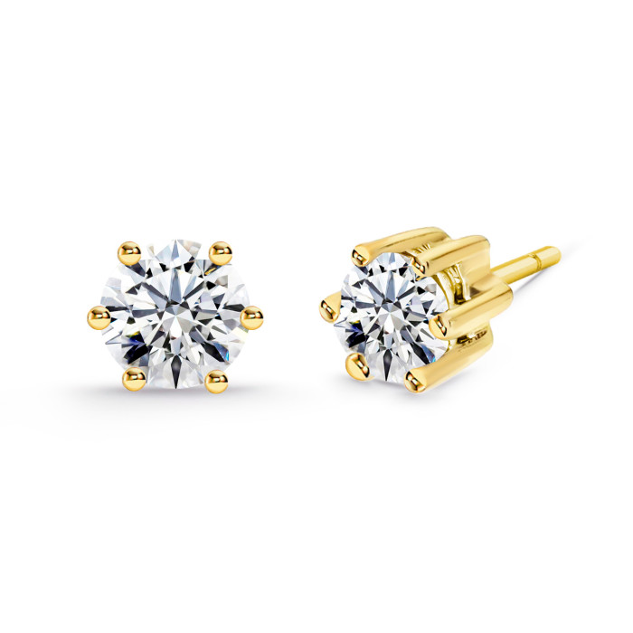 Brincos Diamantes Geraldine Ouro Amarelo | NICOLS