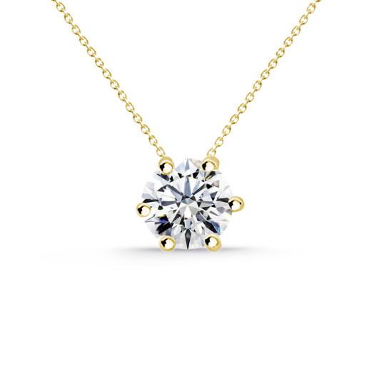 Halskæde Diamant Alexia 0.10-0.50Ct Solitær Gulguld