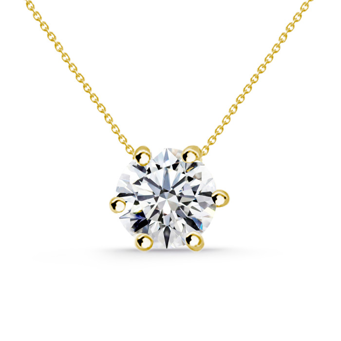 Collar Diamante Alexia 0.55-1.00Ct Solitario Oro Amarillo