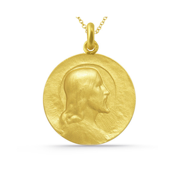Medalla Cristo Salvador 18K Guld
