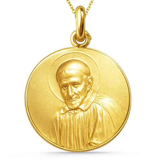 Medalla San Vicente de Paul Oro 18K 04517140052 2
