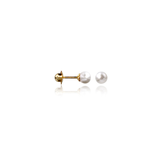 Pendientes de Perlas Cultivadas y Oro18kt  para Bebé y para Niña