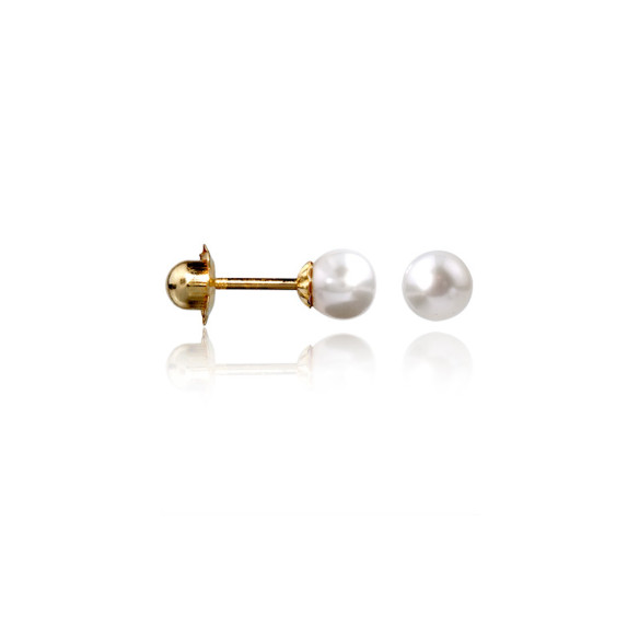 Pendientes de Perlas Cultivadas y Oro18kt  para Bebé y para Niña
