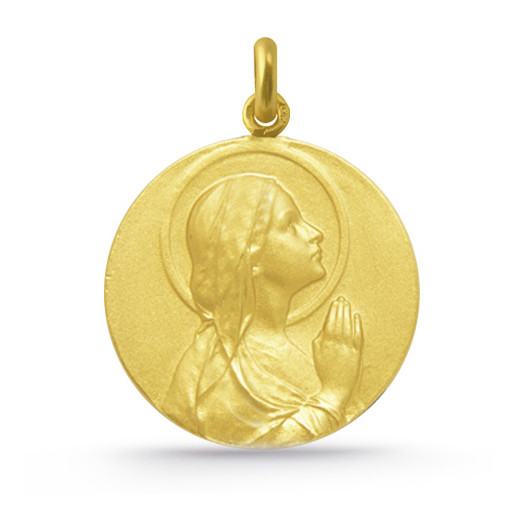Medalla Virgen María Rezando Oro 18kt 04515050052