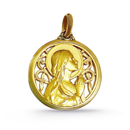 Medalla Virgen Rezando 18Kt 04515080052