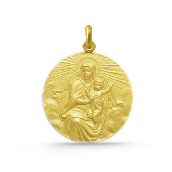 Medalla Virgen del Carmen Manto Oro 18kt 04515200052