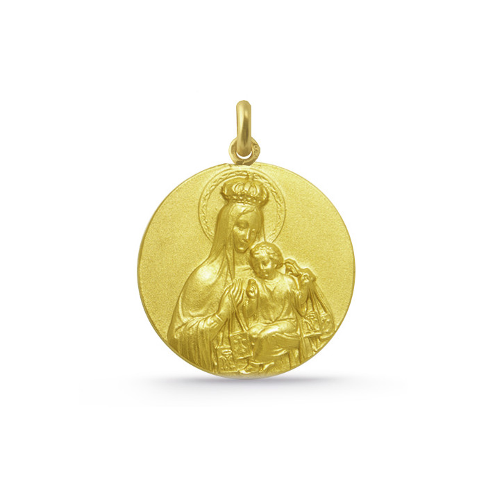 Medalla Virgen del Carmen Corona Oro 18K