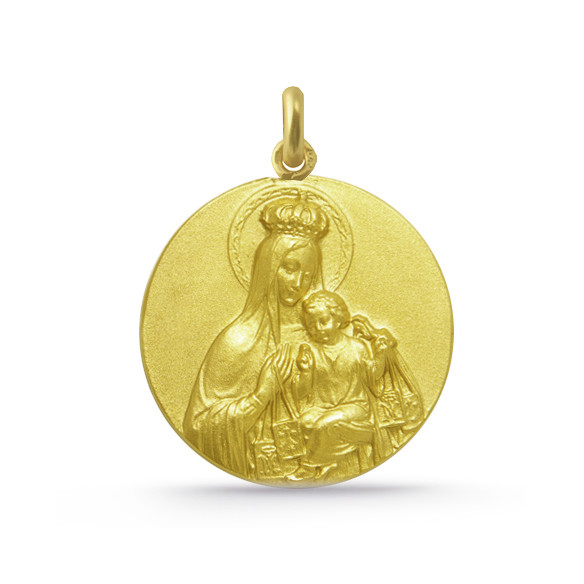 Medalla Virgen del Carmen Corona Oro 18kt 04515220052