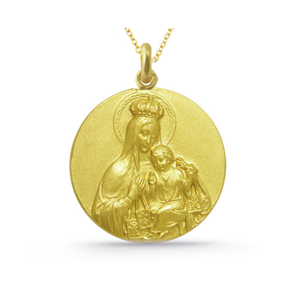Medalla Virgen del Carmen Corona Oro 18kt 04515220052