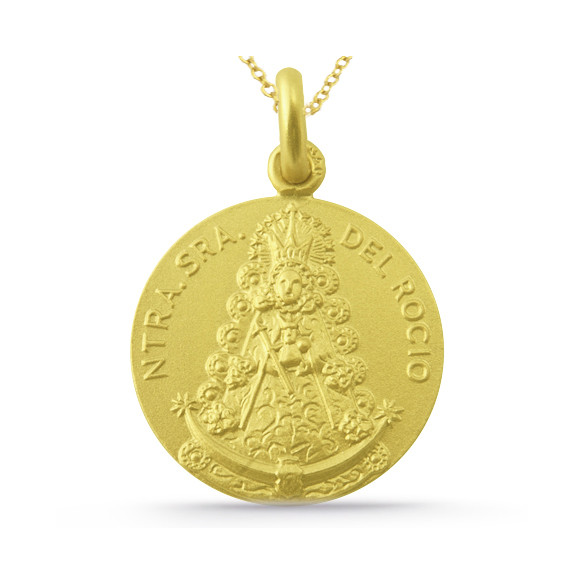 Medaljong Jomfru Rocío Gull 18K