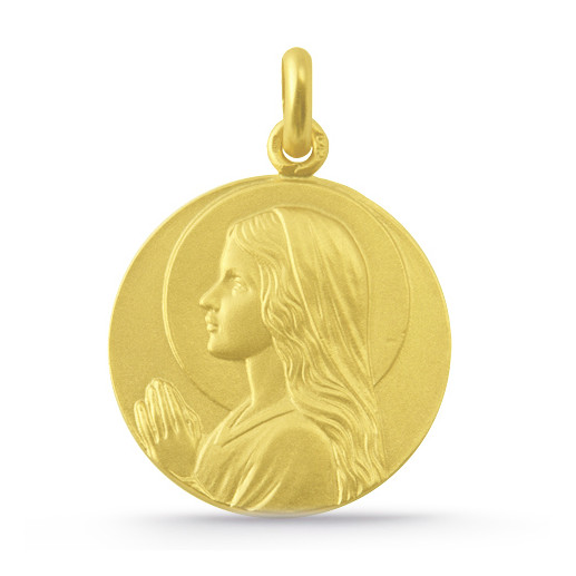 Medalla Virgen María Niña Oro 18K