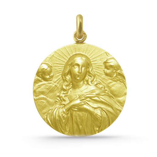 Medaljong Ubesmittet Mottakelse Gull 18K