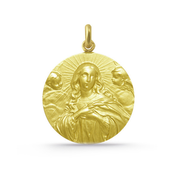 Medaljong Ubesmittet Mottakelse Gull 18K