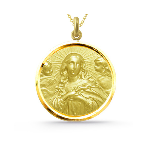 Medalla Inmaculada Concepción Złoto 18K Bisel