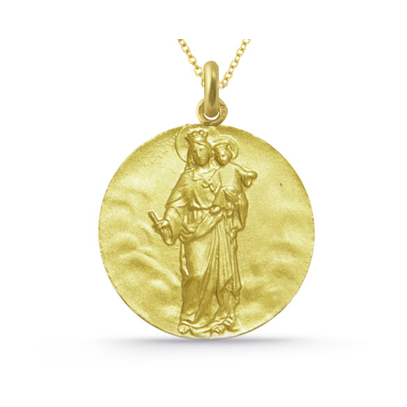 Virgin Mary Help of Christians Medal 18K.04515390052
