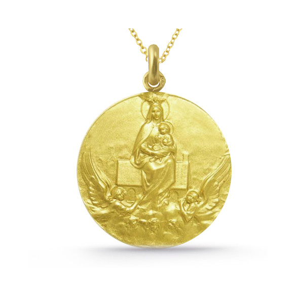 Medaljong Jomfru Loreto Gull 18K