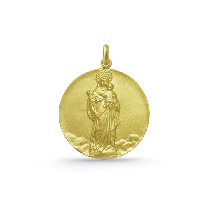 Medalla Virgen Blanca o Santa María La Blanca Oro 18kt 04515410052