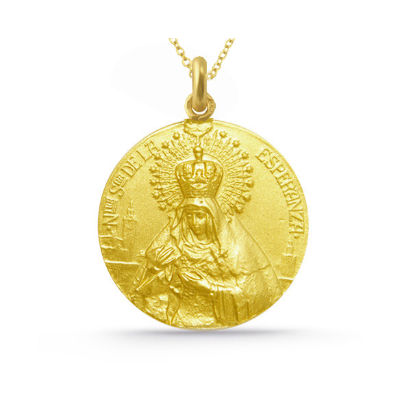 Medalla Virgen Esperanza Macarena 18kt 04515500052