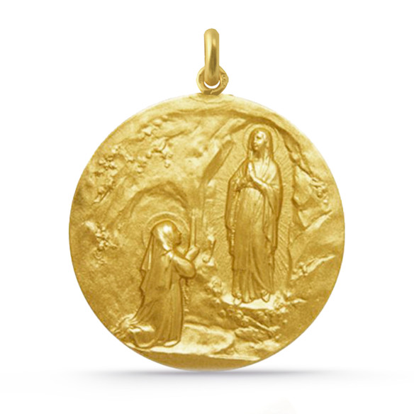 Medalla Virgen de Lourdes 18K