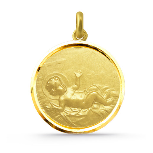 Medalla Niño Jesús Oro 18kt Bisel 04516010052