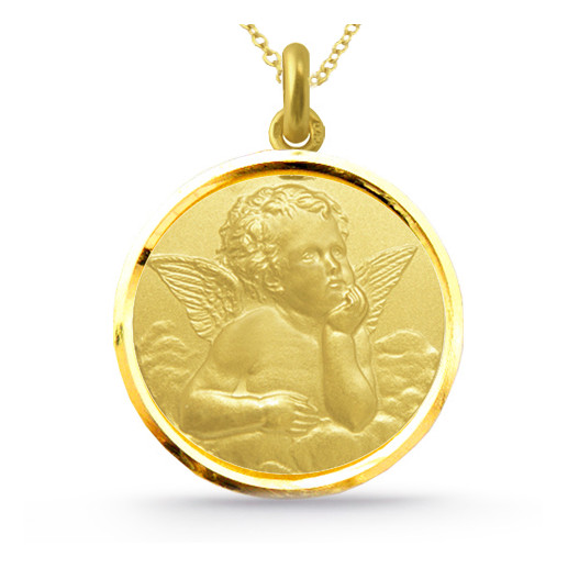 Medalla Ángel Serafín Oro 18K Bisel 2
