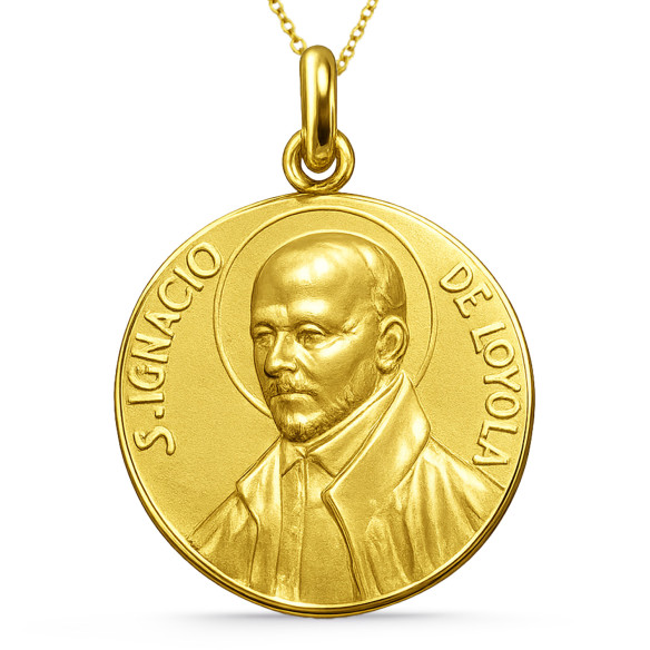 Medalion Święty Ignacy Loyola Złoto 18K