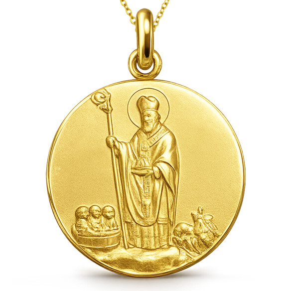 Saint Nicholas of Bari Medal 18K Gold 04517170052