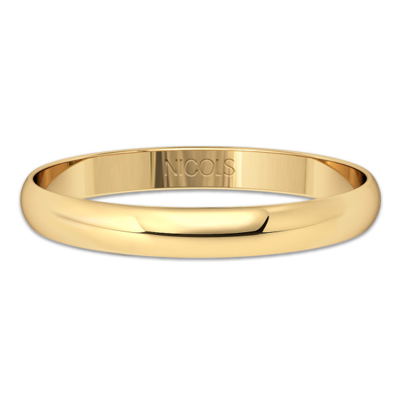 Atenea Vielsesring i Gult Guld