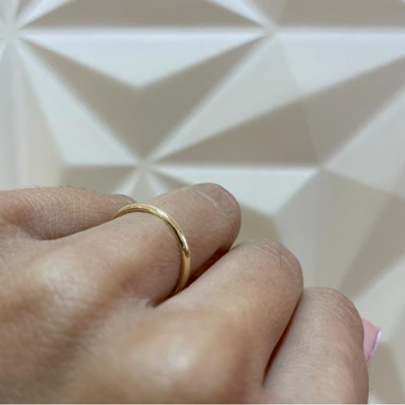 Atenea Vielsesring i Gult Guld
