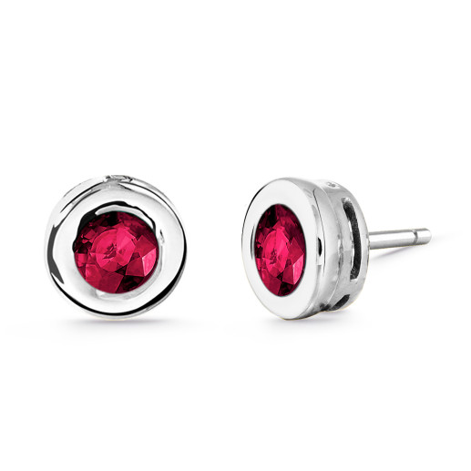 Pendientes de Rubies Linda Oro Blanco 99922900023