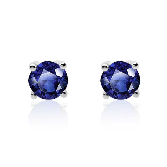 Saphirohrringe Jackie Weißgold | Elegante Dormilones