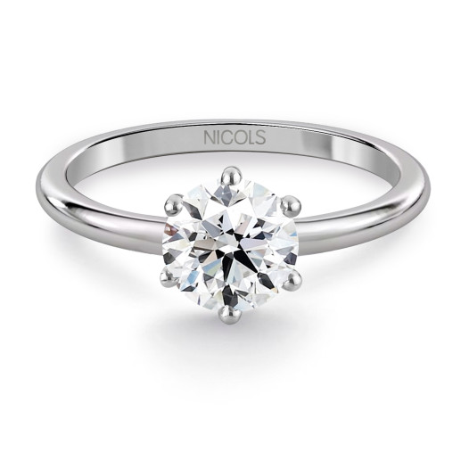 Anillo compromiso platino Charlotte  0,10 a 0,70 quilates