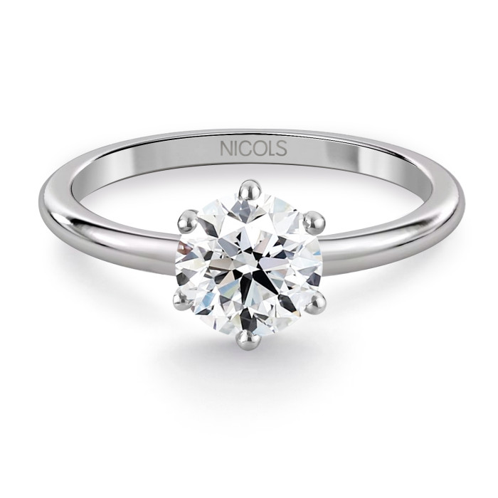 Anillo compromiso platino Charlotte  0,10 a 0,70 quilates