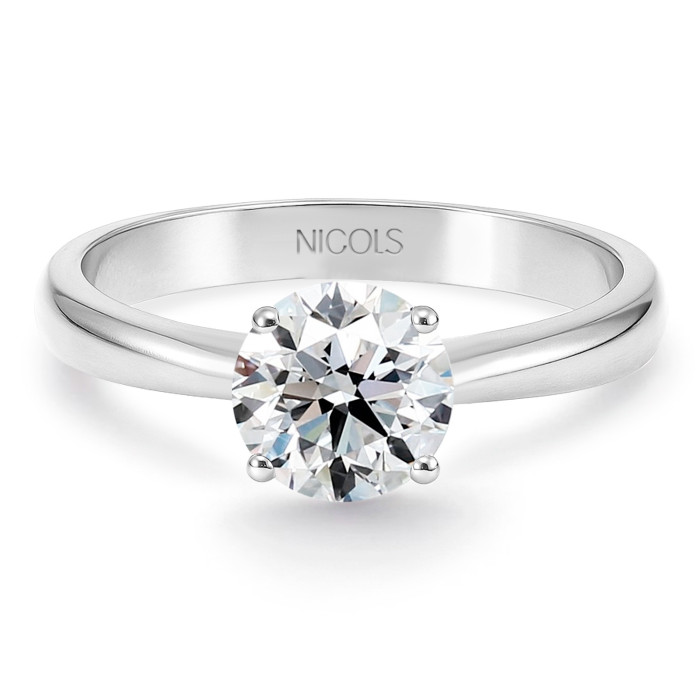 Anello di fidanzamento FRIDA in oro bianco (18kt) con diamante