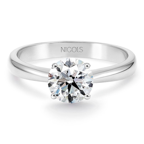 Anello di fidanzamento FRIDA in oro bianco (18kt) con diamante