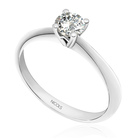 Anello di fidanzamento FRIDA in oro bianco (18kt) con diamante