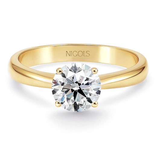 Anillo Solitario diamante 0,10 a 0,70 quilates Frida Oro Amarillo