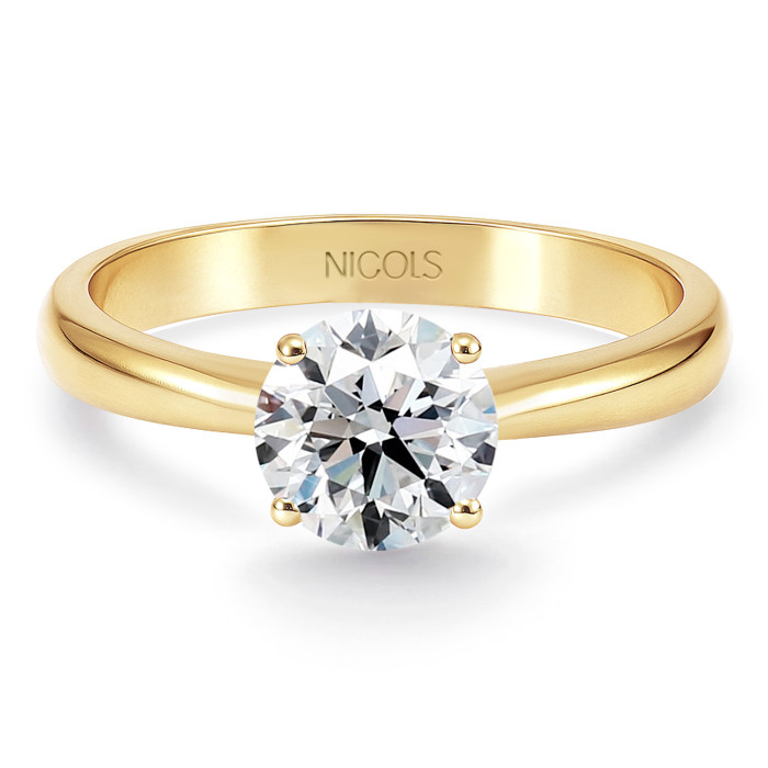 Frida Solitaire Diamond Ring 0.10 to 0.70 carats Yellow Gold