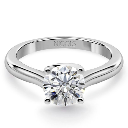 Megan solitaire ring med diamant 0,10 til 0,70 karat i platina
