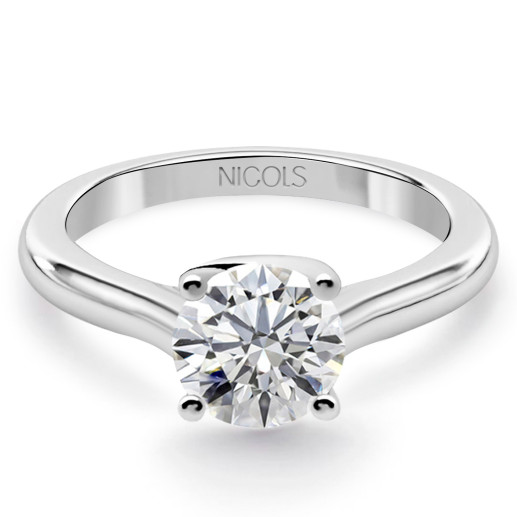 Ring med diamant 0,10 til 0,70 ct solitair Megan hvitt gull