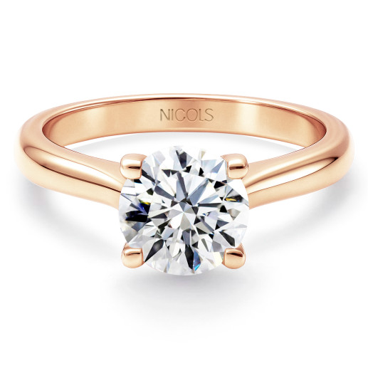 Solitærring med diamant 0,10 til 0,70 karat Nancy i 18K roségull
