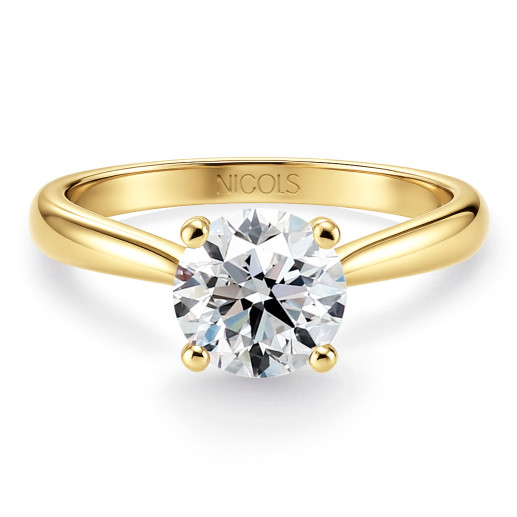 Anillo solitario diamante Nicole 0,10 a 0,70 ct oro amarillo