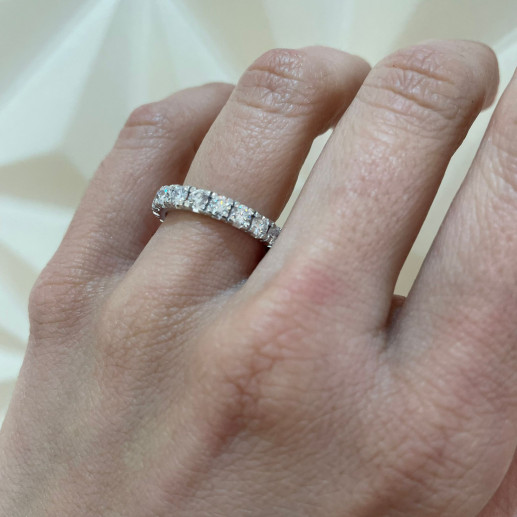 Eternity Diamantring 1,8 til 2,1 Karat Hvitt Gull 2