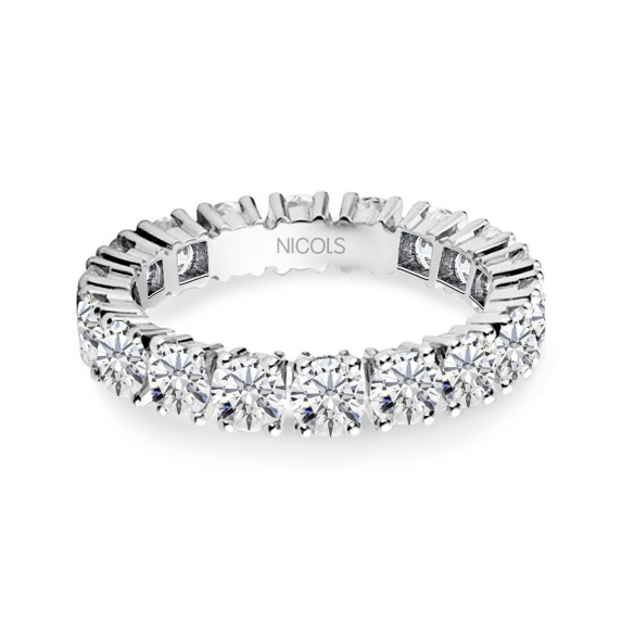 Pełna obrączka Eternity z diamentami Churumbella 2,25 do 2,70 ct