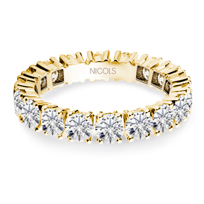 Anillo Diamantes Oro Amarillo Eternity Churumbella 2,25 a 2,70 Quilates 0.15 99930275015