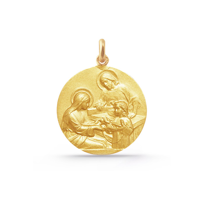 Medalla Sagrada Familia Złoto 18K