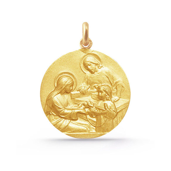 Medalla Sagrada Familia Guld 18K