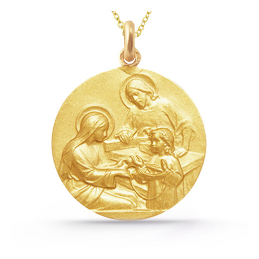 Medalla Sagrada Familia Guld 18K 2