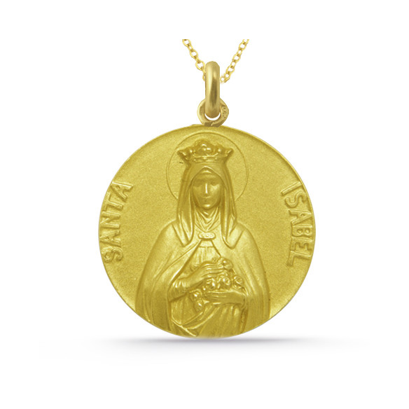 Medalla Santa Isabel 18K Gult Guld